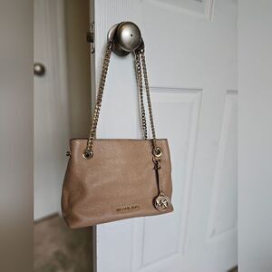 Michael Kors Light Brown Chain Shoulder Bag